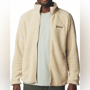 Columbia Men's Rugged Sherpa Full Zip pockets comfy soft large fleece nwt